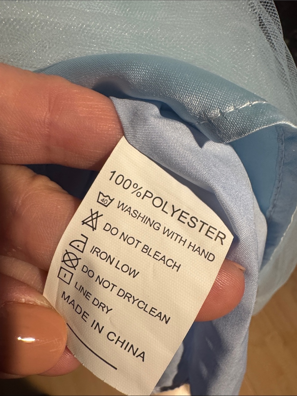 Girls' Light Blue Lace & Tulle Dress - Picture 2 of 5